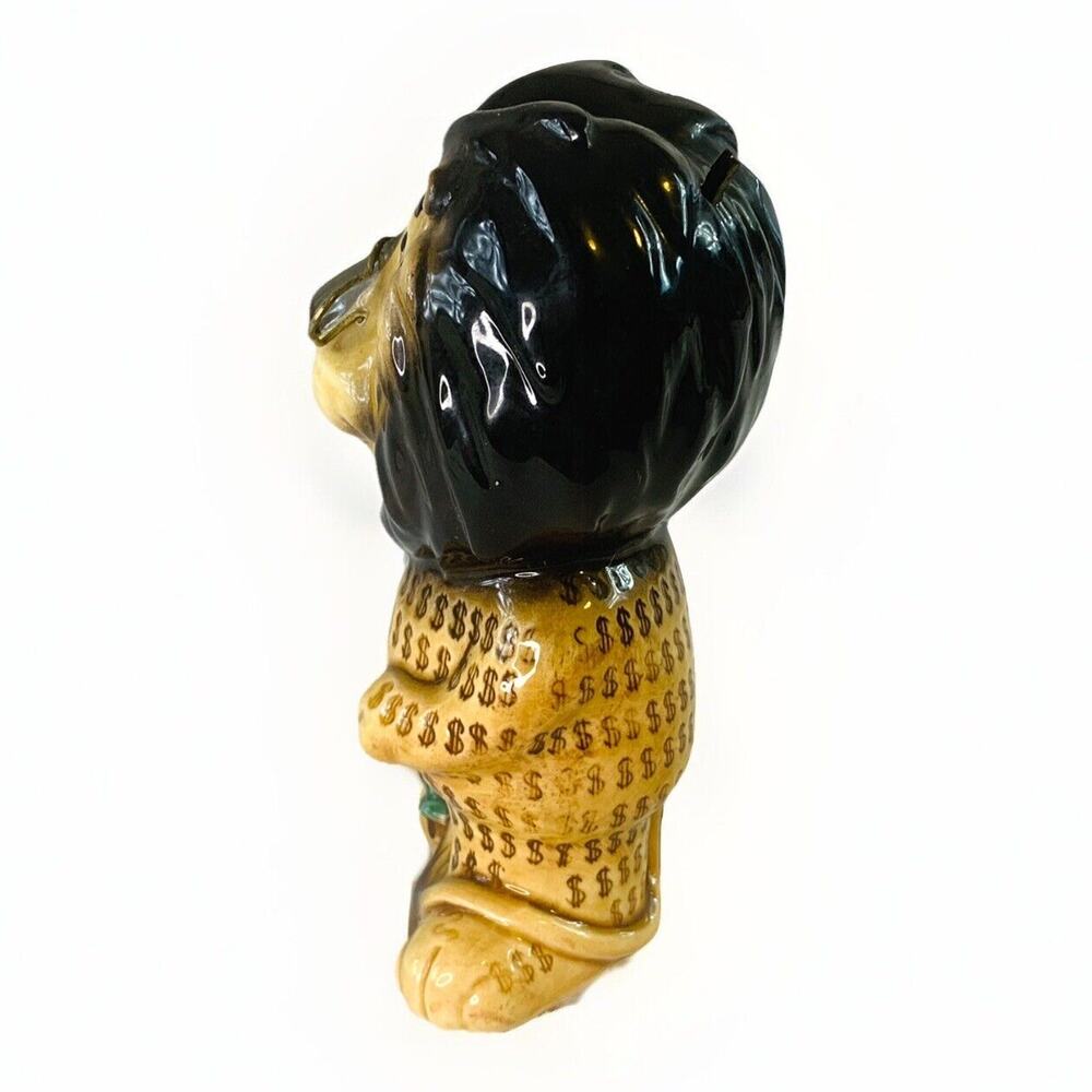 Vtg Lefton Bank Hubert Lion w/ Glasses Anthropomorphic H13384 Japan 7.25" - Picture 4 of 6